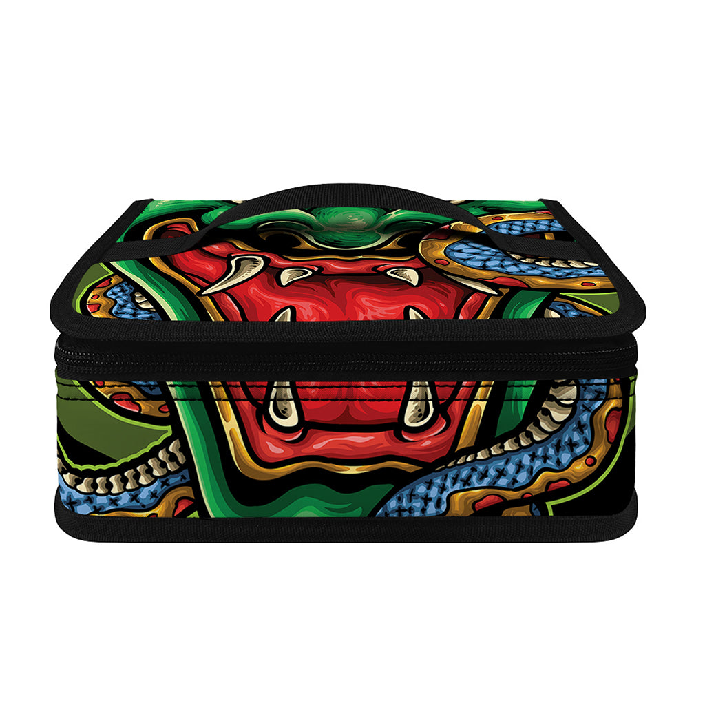 Japanese Oni Demon With Snake Print Small Lunch Bag