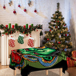 Japanese Oni Demon With Snake Print Tablecloth