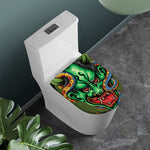 Japanese Oni Demon With Snake Print Toilet Lid Cover