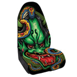 Japanese Oni Demon With Snake Print Waterproof Car Seat Cover