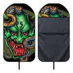 Japanese Oni Demon With Snake Print Waterproof Car Seat Cover