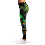Japanese Oni Demon With Snake Print Women's Leggings
