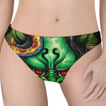 Japanese Oni Demon With Snake Print Women's Thong