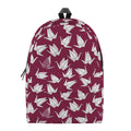 Japanese Origami Crane Pattern Print School Backpack
