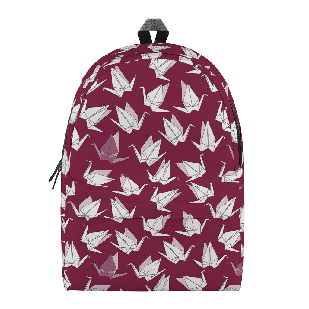 Japanese Origami Crane Pattern Print Backpack