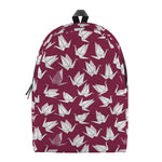 Japanese Origami Crane Pattern Print Backpack