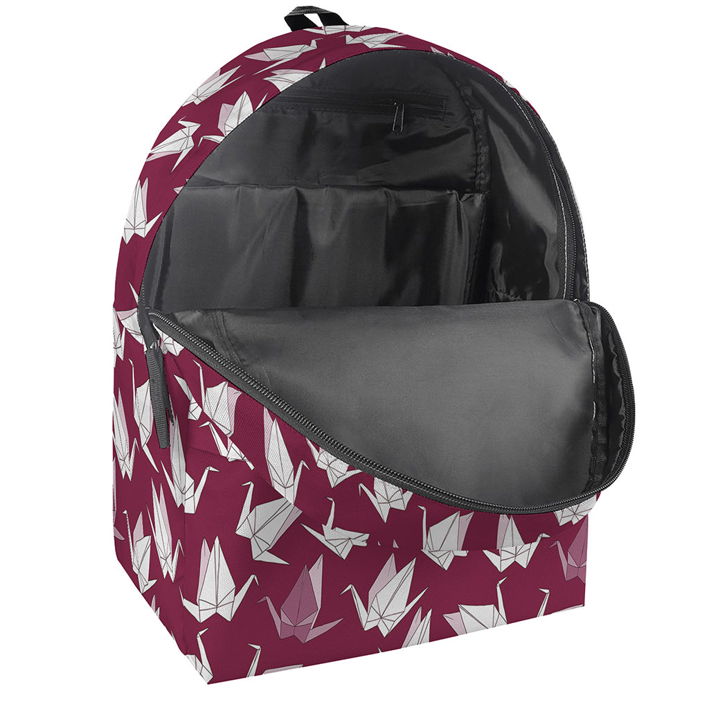 Japanese Origami Crane Pattern Print Backpack