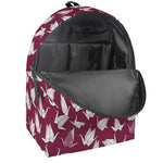 Japanese Origami Crane Pattern Print Backpack