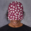 Japanese Origami Crane Pattern Print Baseball Cap