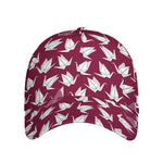 Japanese Origami Crane Pattern Print Baseball Cap