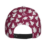 Japanese Origami Crane Pattern Print Baseball Cap
