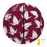 Japanese Origami Crane Pattern Print Basketball