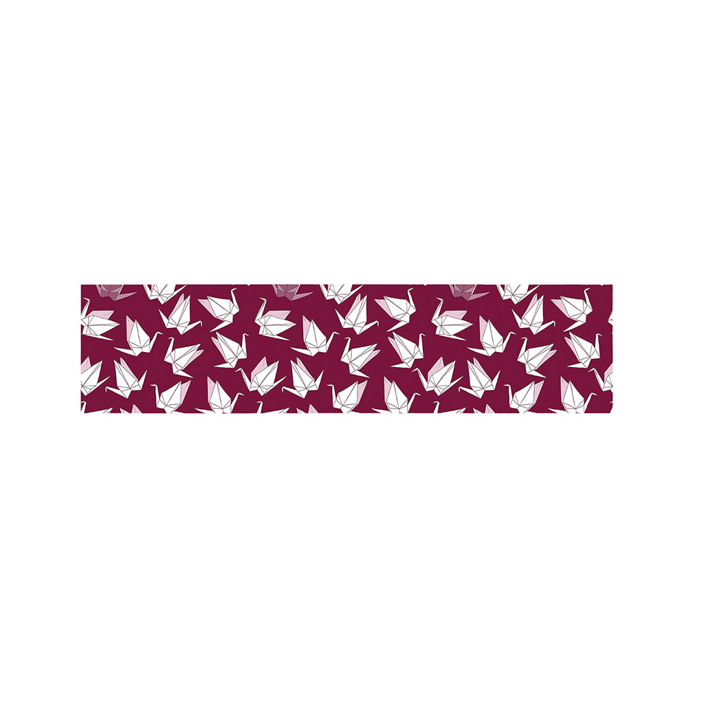 Japanese Origami Crane Pattern Print Bed Runner