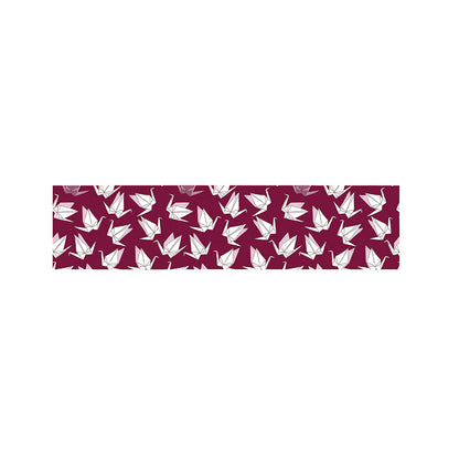 Japanese Origami Crane Pattern Print Bed Runner