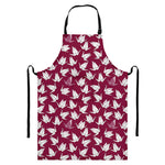 Japanese Origami Crane Pattern Print Bib Apron With Pocket