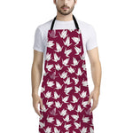 Japanese Origami Crane Pattern Print Bib Apron With Pocket