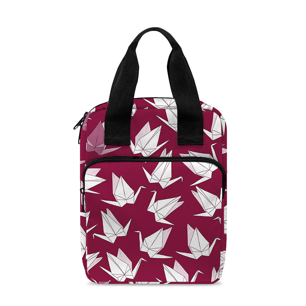 Japanese Origami Crane Pattern Print Bible Tote Bag
