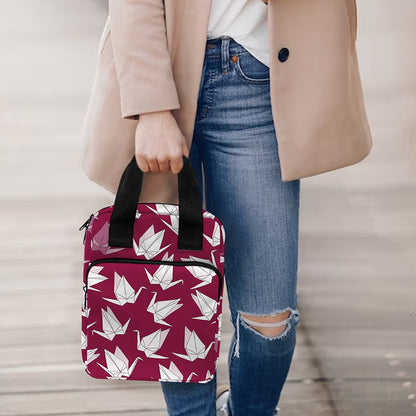 Japanese Origami Crane Pattern Print Bible Tote Bag