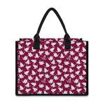 Japanese Origami Crane Pattern Print Canvas Tote Bag