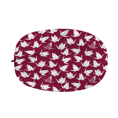 Japanese Origami Crane Pattern Print Car Side Mirror Covers