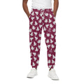 Japanese Origami Crane Pattern Print Cotton Sweatpants