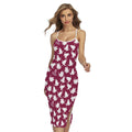 Japanese Origami Crane Pattern Print Cross Back Cami Dress