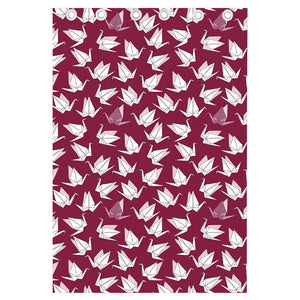 Japanese Origami Crane Pattern Print Curtain