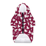 Japanese Origami Crane Pattern Print Dog Zip Up Hoodie