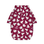 Japanese Origami Crane Pattern Print Dog Zip Up Hoodie