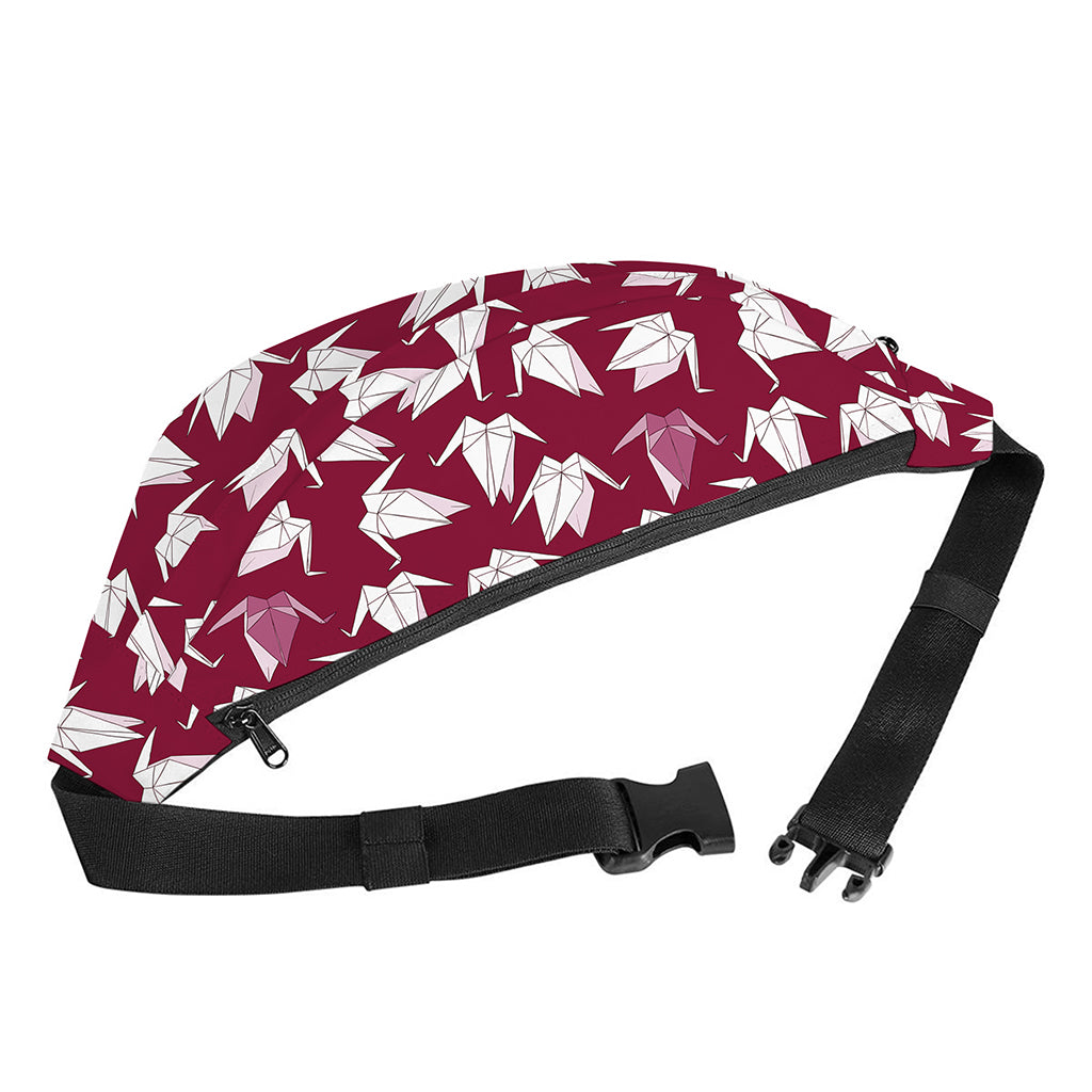 Japanese Origami Crane Pattern Print Fanny Pack