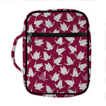 Japanese Origami Crane Pattern Print Front Pocket Bible Bag
