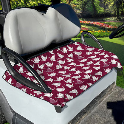 Japanese Origami Crane Pattern Print Golf Cart Seat Cover