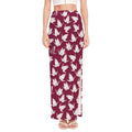 Japanese Origami Crane Pattern Print High Slit Maxi Skirt