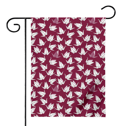 Japanese Origami Crane Pattern Print House Flag