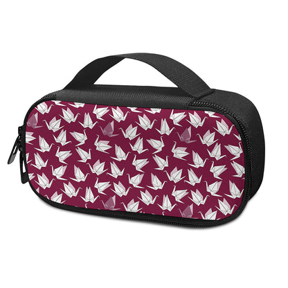 Japanese Origami Crane Pattern Print Insulin Cooler Travel Case