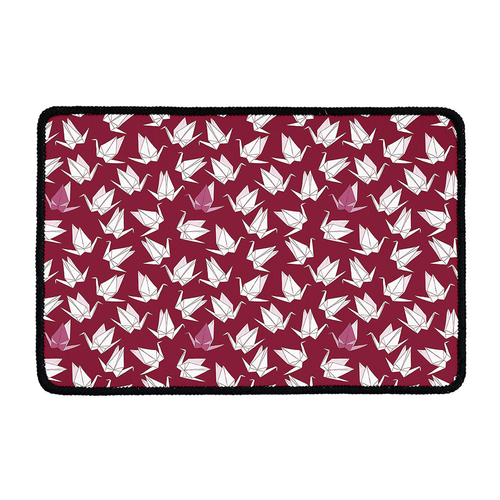 Japanese Origami Crane Pattern Print Kitchen Mat