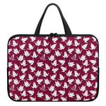 Japanese Origami Crane Pattern Print Laptop Sleeve With Handle