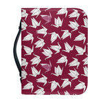 Japanese Origami Crane Pattern Print Leather Bible Cover