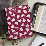 Japanese Origami Crane Pattern Print Leather Bible Cover