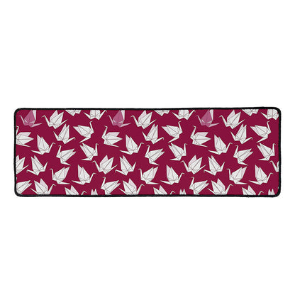 Japanese Origami Crane Pattern Print Long Kitchen Mat