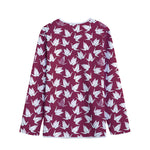 Japanese Origami Crane Pattern Print Long Sleeve Short Coat