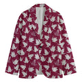 Japanese Origami Crane Pattern Print Men's Cotton Blazer