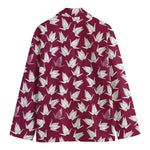 Japanese Origami Crane Pattern Print Men's Cotton Blazer