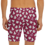 Japanese Origami Crane Pattern Print Men's Long Boxer Briefs