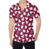 Japanese Origami Crane Pattern Print Men's Shirt