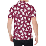 Japanese Origami Crane Pattern Print Men's Shirt