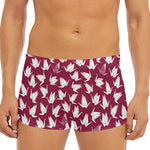 Japanese Origami Crane Pattern Print Men's Short Boxer Briefs