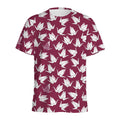 Japanese Origami Crane Pattern Print Men's Athletic T-Shirt