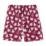 Japanese Origami Crane Pattern Print Men's Swim Trunks