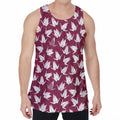 Japanese Origami Crane Pattern Print Men's Velvet Tank Top